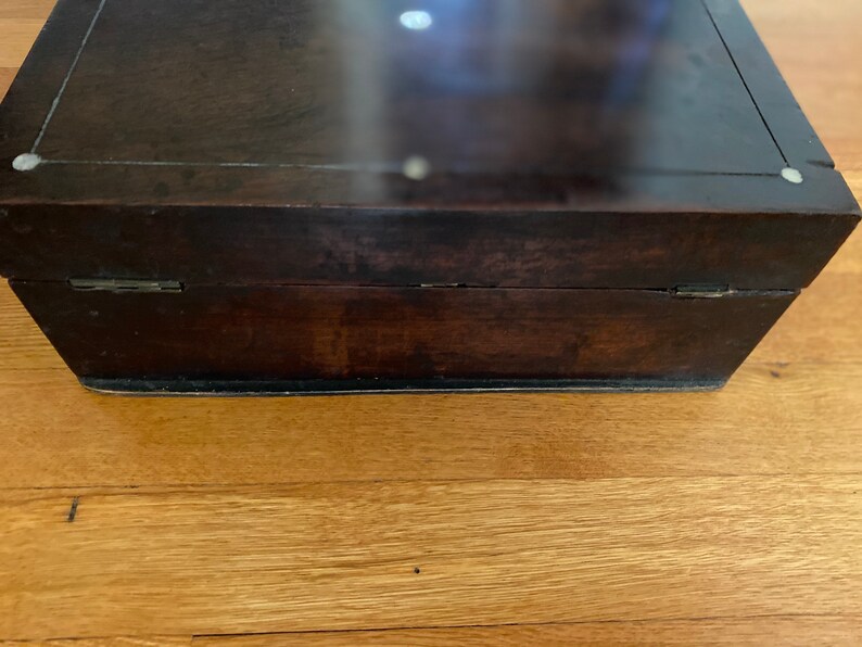 Antique Rosewood Jewelry Sewing Box