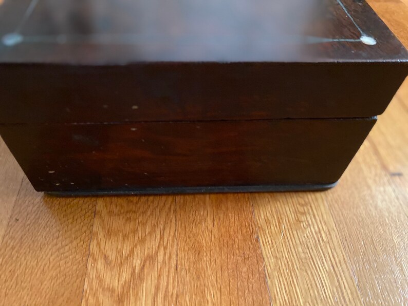 Antique Rosewood Jewelry Sewing Box