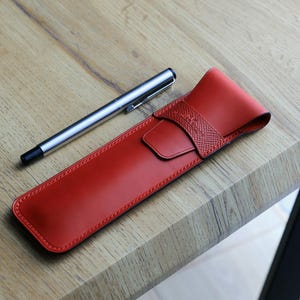 Estuche de cuero para bolígrafos, billetera de cuero para bolígrafos, estuche para pluma estilográfica, estuche de cuero a medida, regalo para él, regalo para ella, accesorios de escritura