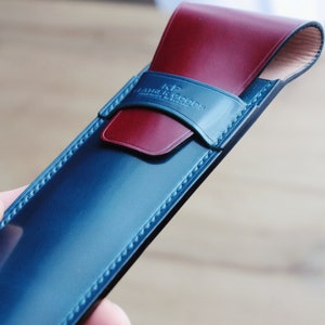 Funda de pluma cordobesa Shell, estuche de cuero para bolígrafo, estuche de cuero para pluma estilográfica, estuche de cuero a medida, regalo para él, accesorios de escritura