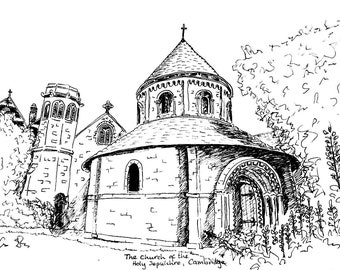 Custom Wedding Venue Portraits, Line Art Illustration, Wedding Gifts, Black & White