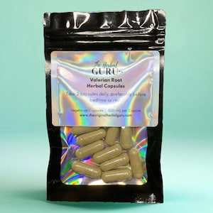 Organic Valerian Root Capsules: Herbal Sleep Aid, Deep Relaxation