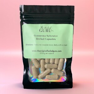 GYMNEMA SYLVESTRE Herbal Capsules | Sugar Crusher Herb |Alkaline Herbs | Vegan | Plant based Supplements