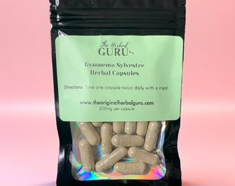 Sugar Crusher Herb | GYMNEMA SYLVESTRE Herbal Capsules | Gurmar Powder |Alkaline Herbs | Vegan | Plant based Supplements