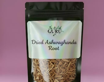 Organic Ashwagandha Root |  Withania Somnifera or Indian Ginseng Loose Tea | Sample Size Herbal Tea | Teabags Add-Ons