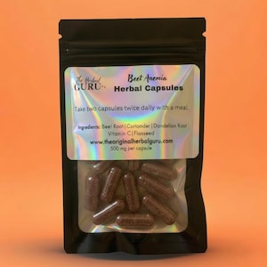 Organic Beet Anemia Capsules: Iron Boosting Herbal Supplement