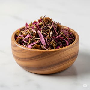 Organic Echinacea Dried and Cut Loose Tea | Sample Size Herbal Tea | Coneflower: Echinacea Purpurea | Teabags Add-Ons