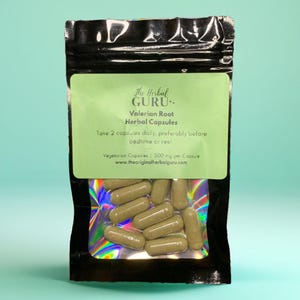 Organic VALERIAN ROOT Herbal Capsules | For Sleep Trouble | Sample Veggie Supplement | Deep Relaxation