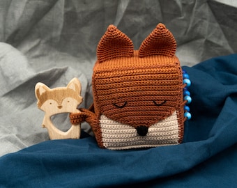 Crochet pattern for baby/toddler fox dice