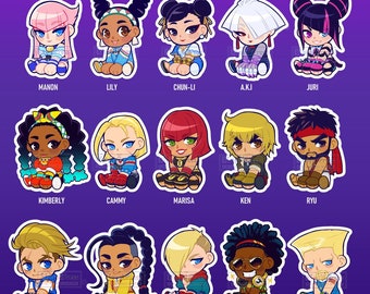 SF6 2.5" Chibi Stickers