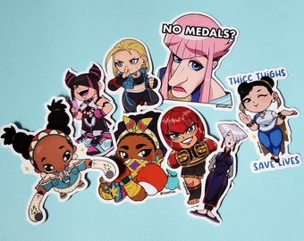SF6 Girls 3-inch Stickers