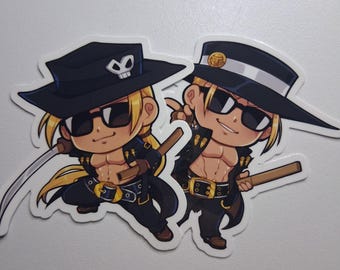 3" Johnny Stickers
