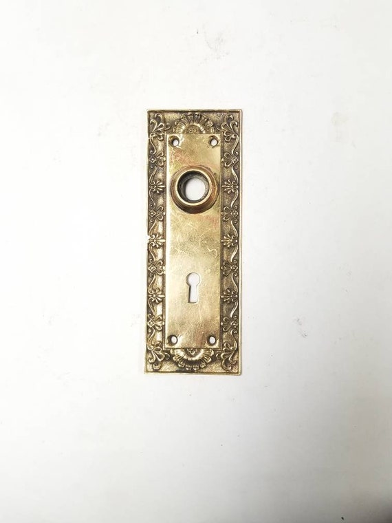 Vintage Pair Wooden Door Handles And Back plates-Steel Spindle Project 1930s