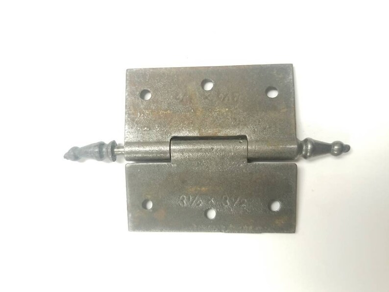 Antique A49 Cast Iron Ornate Victorian Door Hinge Hardware Salvage Architectual