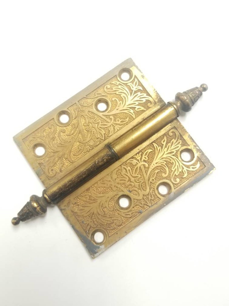 Antique Brass Floral Victorian Gothic Ornate Door Hardware Etsy