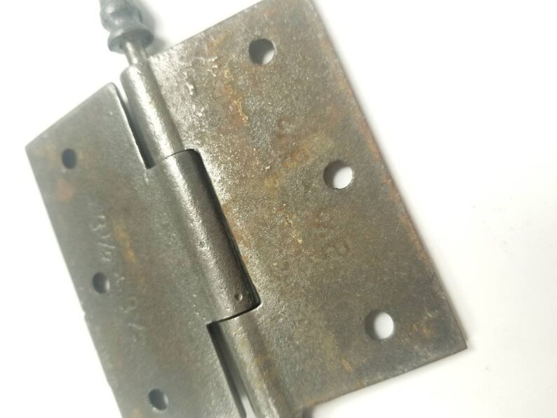 Antique A49 Cast Iron Ornate Victorian Door Hinge Hardware Salvage Architectual