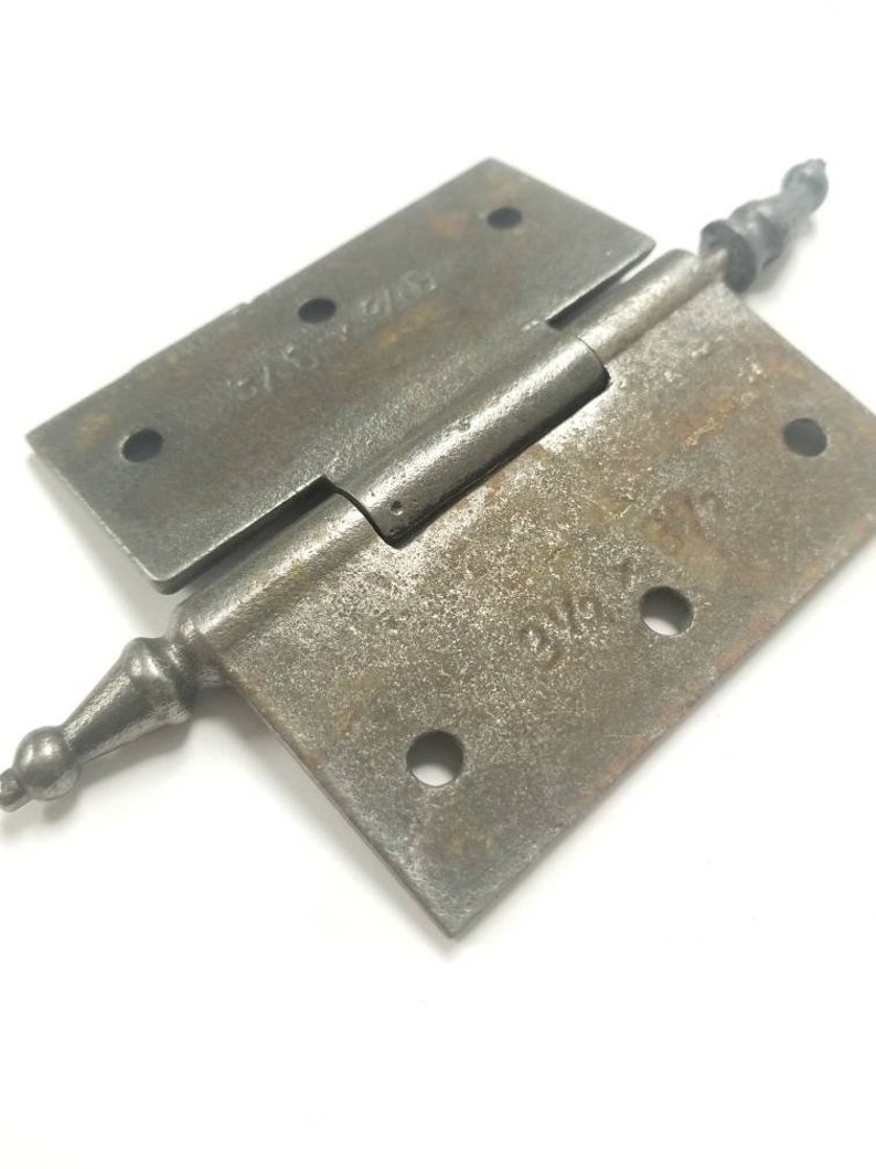 Antique A49 Cast Iron Ornate Victorian Door Hinge Hardware Salvage Architectual