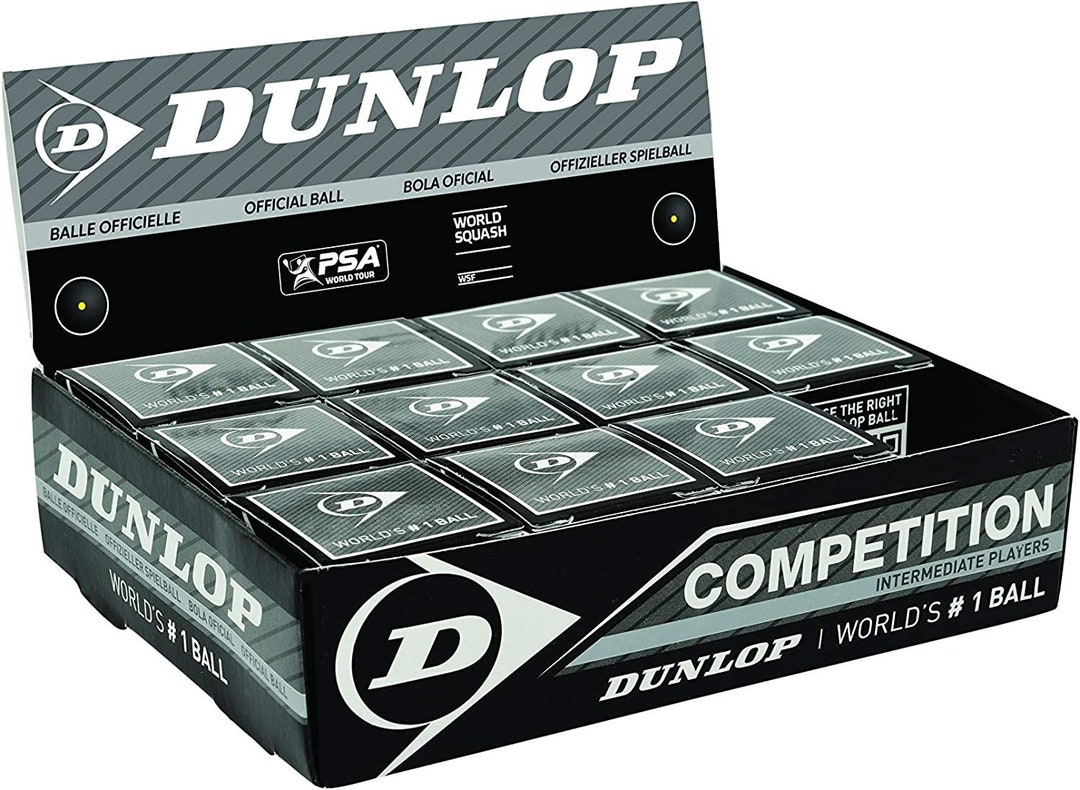 DUNLOP Competition Squash Balls 12 Ball Box Etsy