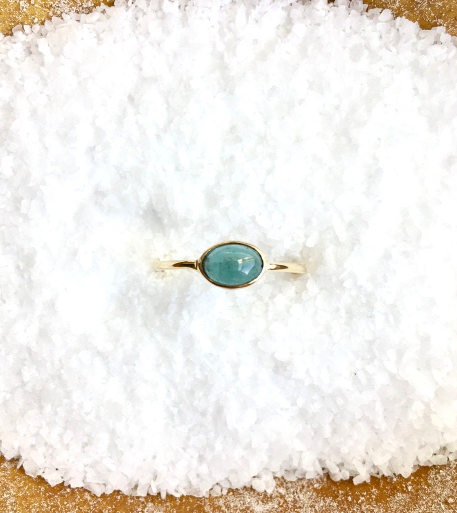 The Indya Ring Genuine Blue Tourmaline Ring Indicolite - Etsy