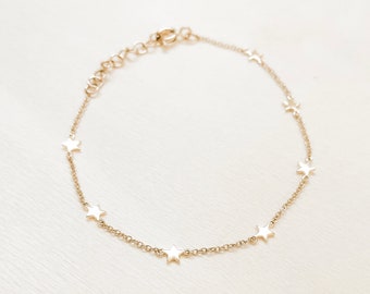 14k Gold Star Bracelet | The Elia Bracelet