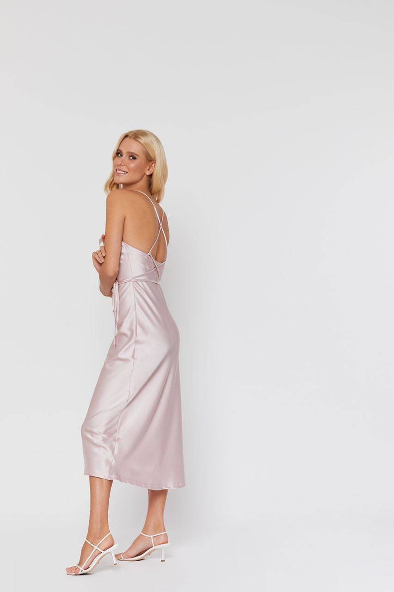 blush silk slip
