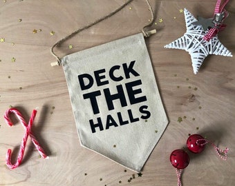 Personalised christmas wall hanging custom quote home decoration pennant flag
