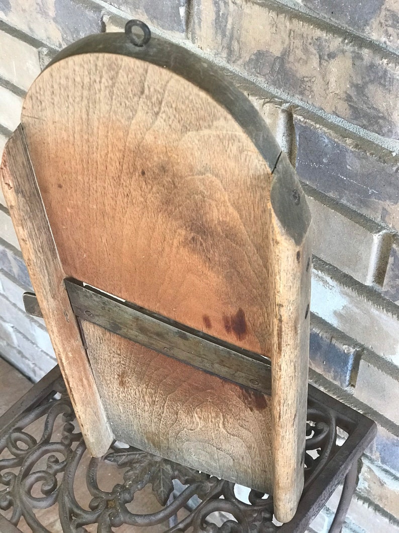 Vintage Kitchen Wood Mandolin Cabbage Vegetable Slicer Grater Etsy