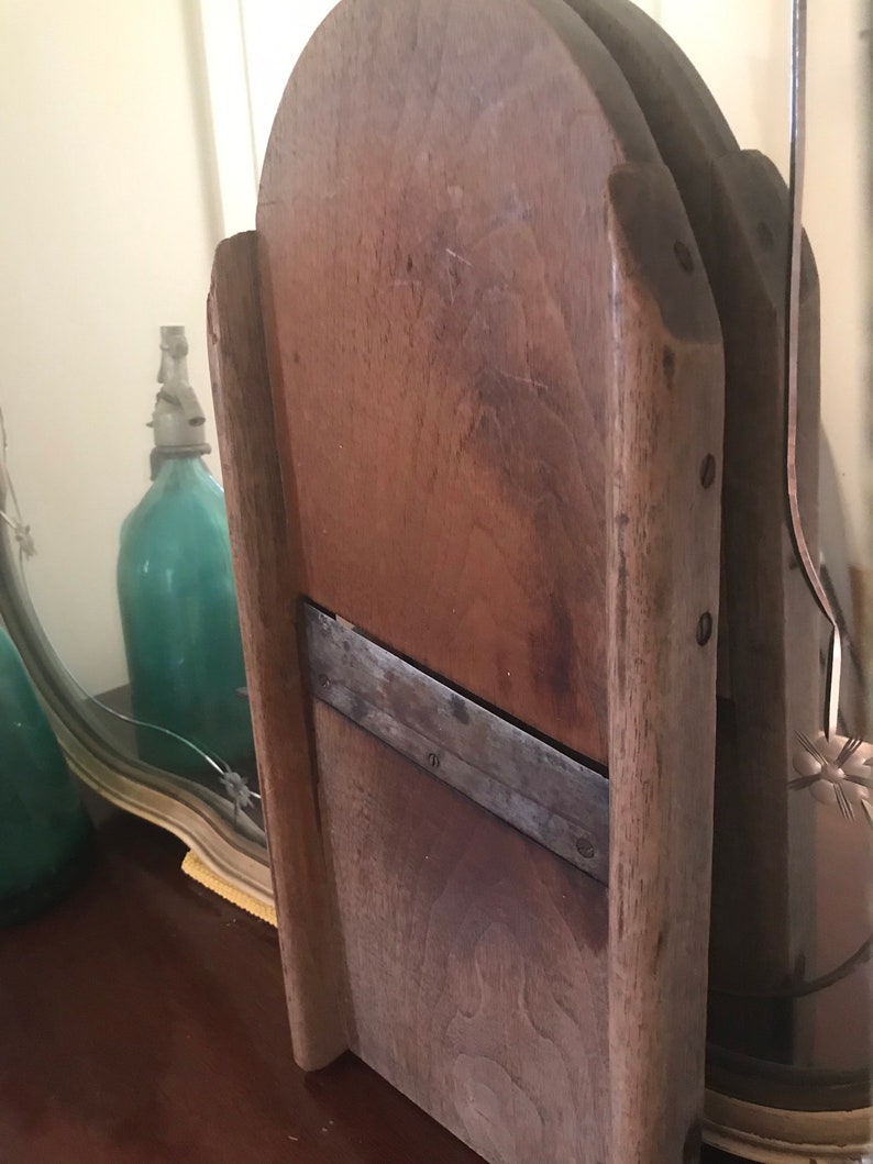 Vintage Kitchen Wood Mandolin Cabbage Vegetable Slicer Grater Etsy