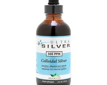 Ultrazilver 500 ppm nanocolloïdaal zilver: ondersteuning van het immuunsysteem, 4 oz