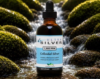 Ultra Silver True Nano Size 1,000 PPM Colloidal Silver 4 oz