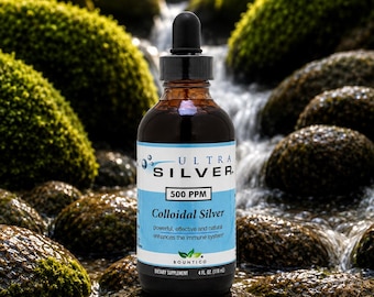 Ultra Silver 500 PPM Nano Colloidale Argento: Supporto Immunitario, 4 oz