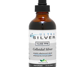 10.000 PPM Ultra Silver Kolloid Silber 4 Unzen mit Dropper zur Unterstützung des Immunsystems