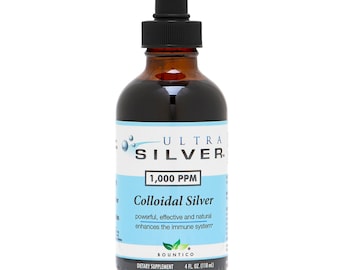 Ultrazilver echt nano-formaat 1.000 ppm colloïdaal zilver 4 oz
