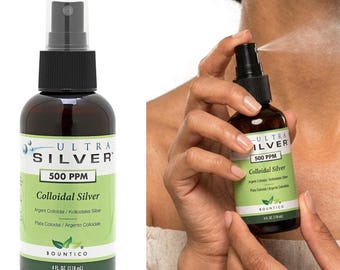 Ultra Silver Colloidal Silver | 500 PPM | 4 Ounce | Fine Mist Spray