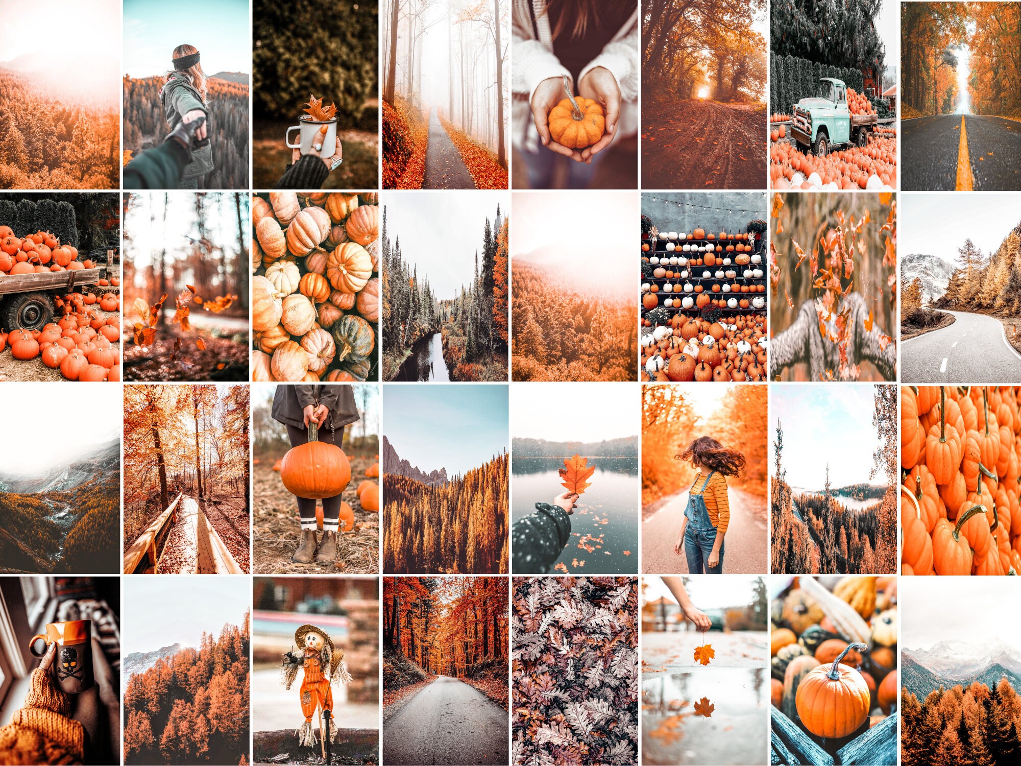 Herbst Wand Collage Kit Berg Set DIGITALEs Herbst Vision Etsy