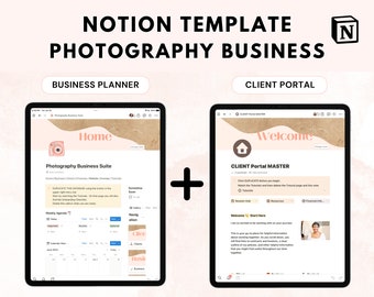 Photography Notion Template Bundle, Client Portal, Client Management Photography Templates, Digital Planner for Photographers