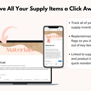 Jewelry Shop Owner Notion Template, Beading Business, Online Boutiques, with Inventory Management and Finance Tracker image 8