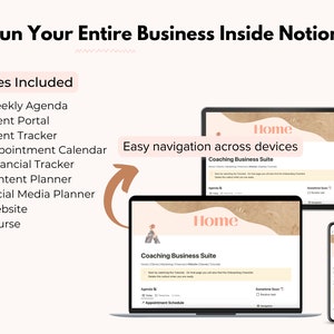 Coaching Notion Template Bundle, Business Dashboard, Coaching Notion Client Portal with Coaching Session, Client Business Notion for Coaches image 3