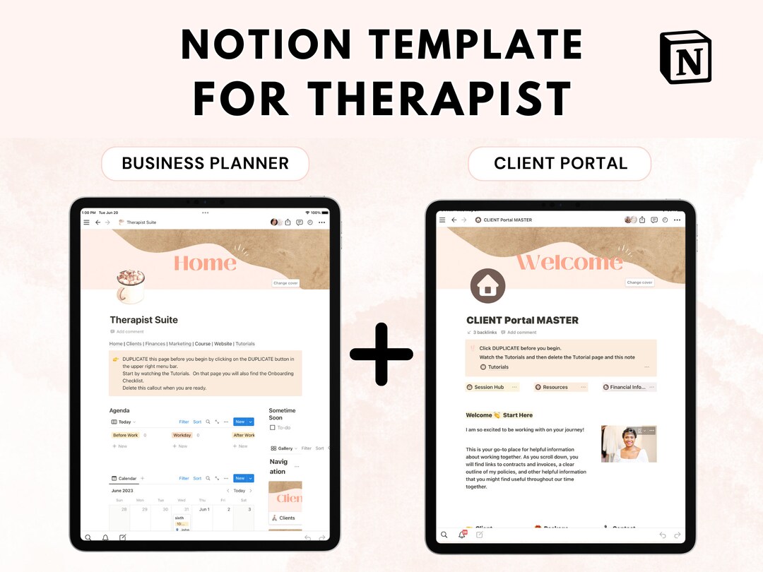 Therapist Notion Template Bundle Practice Management Notion Etsy