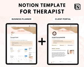 Therapist Notion Template Bundle, Practice Management, Notion Client Management Tool, Notion for Business, Therapist Planner, Client Portal