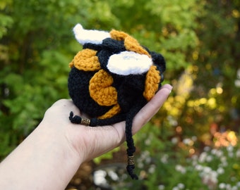 Bumblebee Dice Bag - Small D&D dice bag - Honey Bee Druid