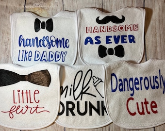 Bibs themed for a boy