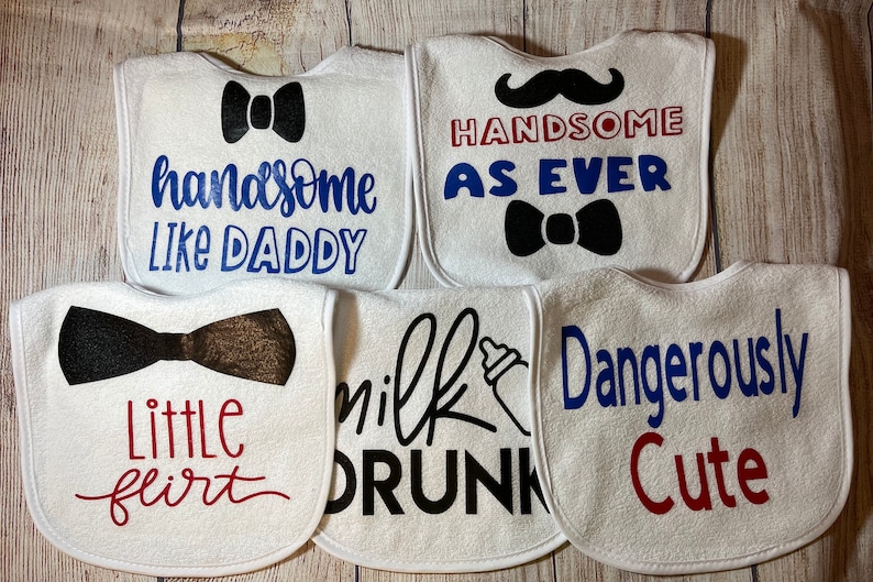 Bibs themed for a boy