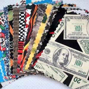 Mystery Mix of Masculine Prints Charm Squares 50 Pieces 5&quot; squares Assorted Cotton Fabric