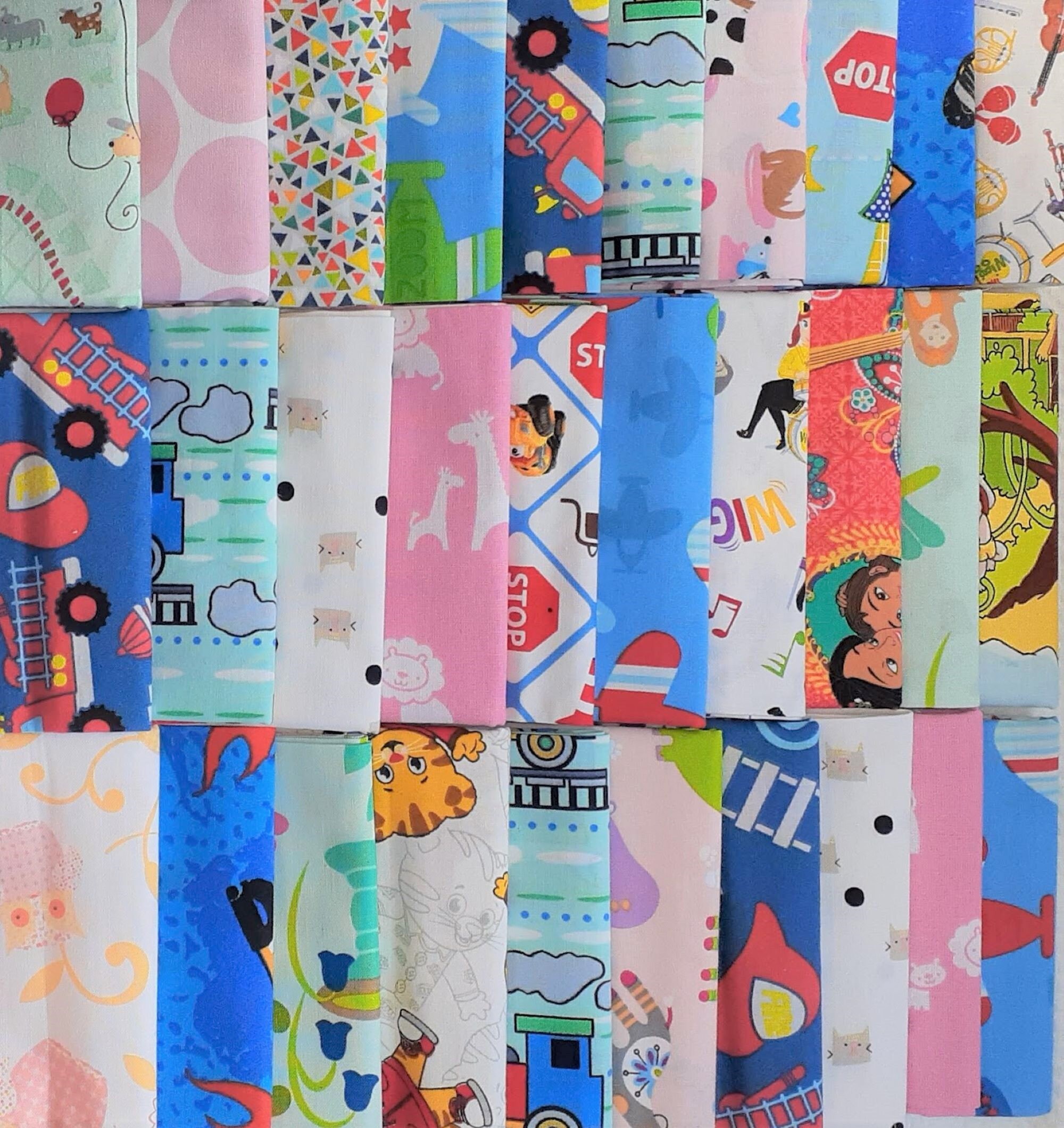 Kiddie Mix Childrens Prints Fat Quarter Bundle 10 Pieces Etsy