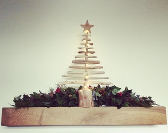 Driftwood Christmas Tree, Pre-lit, Table top Christmas Tree, Xmas Decor, Eco friendly, Christmas Tree, Centerpiece For Dining Table