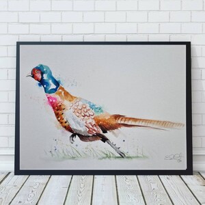 Original painting, painting for a wall, artwork, elle smith art, art for a wall, pheasant, bird painting, original art, pheasant picture,