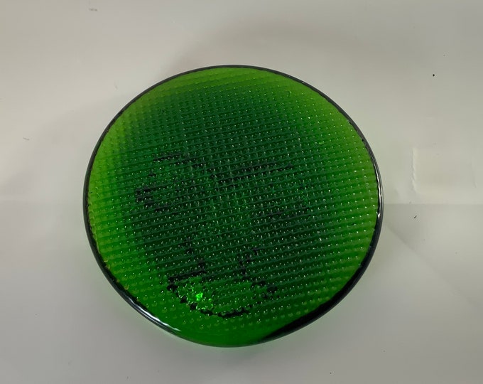 Download Vintage Emerald Green Hand Blown Murano Art Glass Moon Face Paperweight 4 U201d Diameter Home Living Paperweights Advancedrealty Com