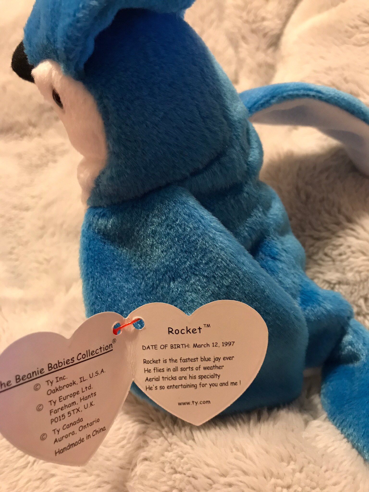 Rocket beanie baby march 12 1997 value 2025