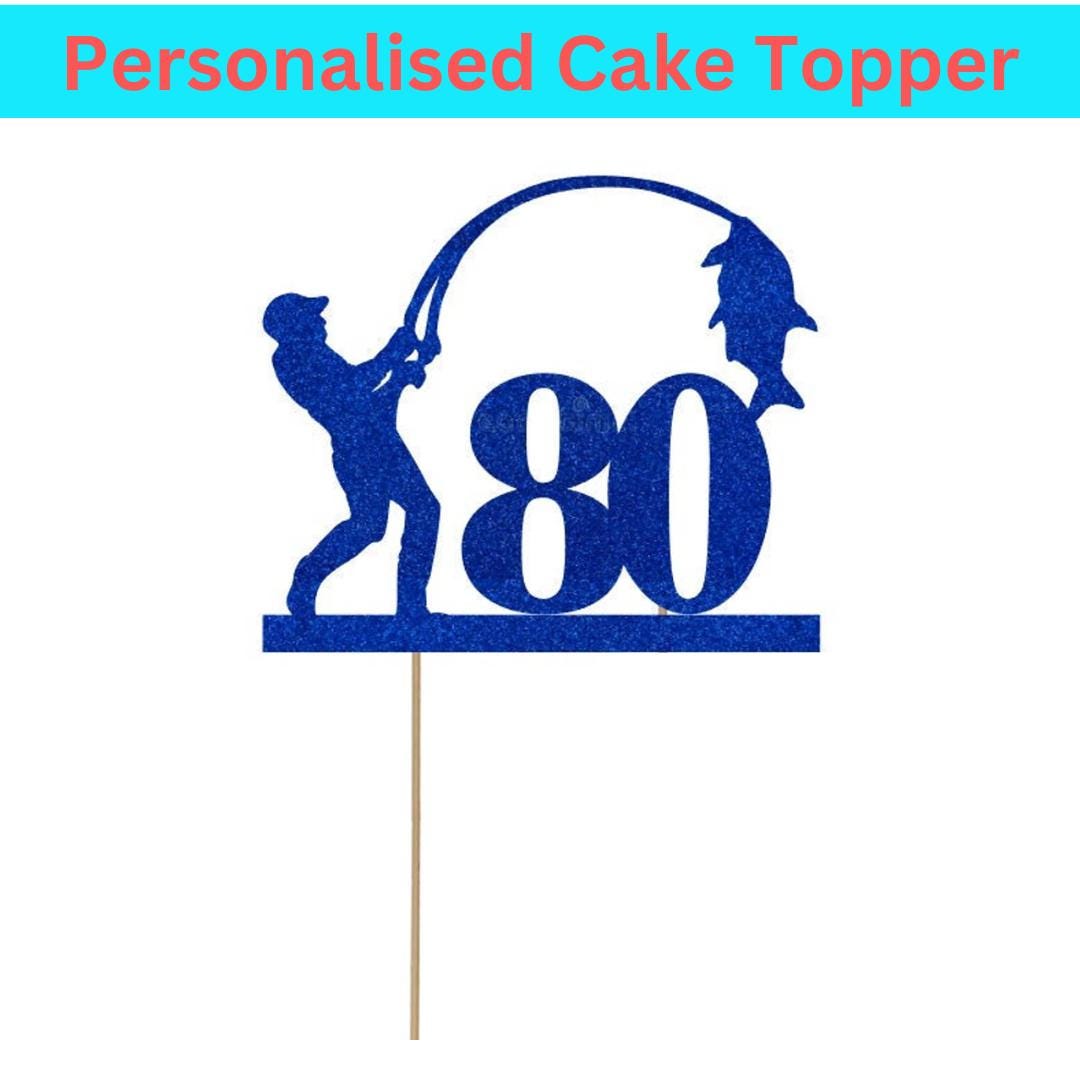 80th Birthday Cake Topper, Happy 80th Birthday Cake Topper, 80 Cake ...